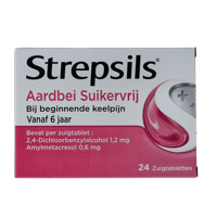 Aardbei suikervrij 24 Zuigtabletten