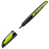 STABILO EASYbuddy, ergonomische vulpen, zwart/lime, standaard M punt voor rechtshandigen, per stuk - thumbnail