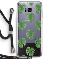 Monstera leaves: Samsung Galaxy S8 Transparant Hoesje met koord