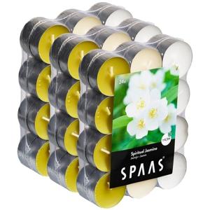 Spaas Geurtheelichtjes/waxinelichtjes - 72x - Spiritual Jasmine - 4,5 branduren - geurkaarsen