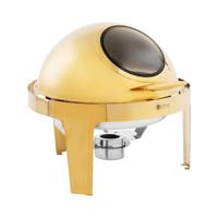 Chafing Dish - rond - 6 liter - 1 brandstofcontainer - Gouden - Royal Catering