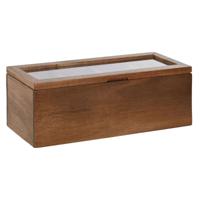Box for Infusions Home ESPRIT Natuurlijk Kristal Acacia 26,5 x 9 x 9 cm