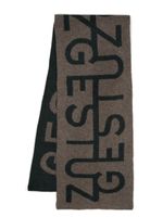 Gestuz écharpe AlpgaGZ à logo en intarsia - Marron