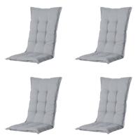 Kussen lage rug Panama lichtgrijs 105 cm x 50 cm (4 stuks) Madison - Madison