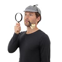 Carnaval verkleed set - detective - vergrootglas/pijp/pet - Sherlock Holmes - feestkleding