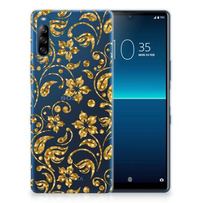 Sony Xperia L4 | TPU Case | Gouden Bloemen Sony Xperia L4 | TPU Case | Gouden Bloemen