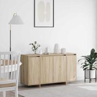 Dressoir Sonoma eiken 135 x 41 x 69 cm Bewerkt hout
