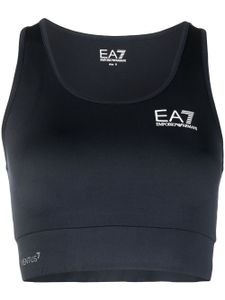 Ea7 Emporio Armani brassière de sport à logo imprimé - Bleu