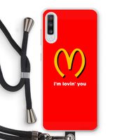 I'm lovin' you: Samsung Galaxy A70 Transparant Hoesje met koord