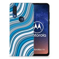 Motorola One Vision | TPU bumper | Waves Blue