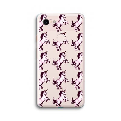 Musketon Unicorn: Google Pixel 3 XL Transparant Hoesje