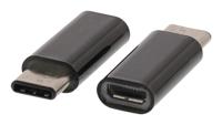 Valueline vlcp60910b usb 2.0-adapter usb-c male - usb micro-b female zwart Valueline vlcp60910b usb 2.0-adapter usb-c male - usb micro-b female zwart