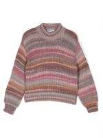 DONDUP KIDS pull en maille intarsia à col rond - Rose - thumbnail