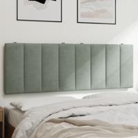 Hoofdbordkussen 140 cm velvet lichtgrijs