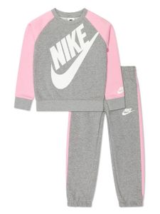 Nike Kids survêtement bicolore à logo imprimé - Gris