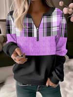 Casual Loose Zipper Sweatshirt - thumbnail