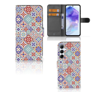 Samsung Galaxy A55 Bookcase Tiles Color