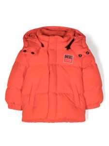 Diesel Kids veste matelassée à patch logo - Orange