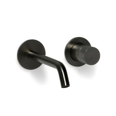 Blue Label Brondby Facet inbouw wastafelkraan 18 cm uitloop rond Gunmetal PVD