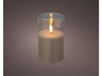 Lumineo Led kaars in glas 12,5cm
