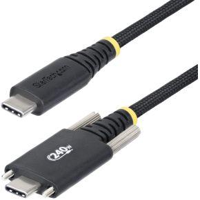 StarTech.com 2m USB-C Laadkabel met Zijschroefvergrendeling, 240W (5A) PD EPR, Siliconen Mantel met