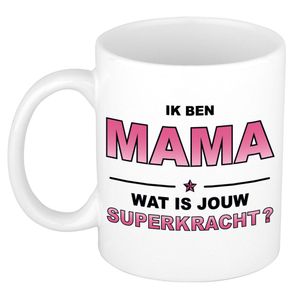 Ik ben mama wat is jouw superkracht kado mok / beker voor Moederdag / verjaardag