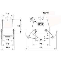 LAPP 79055700 Afdekkap M25 EPIC® H-B 10 10 stuk(s)