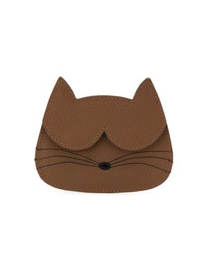 Sarah Chofakian cat cardholder - Marron