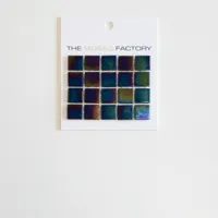 The Mosaic Factory Amsterdam Mozaiek Tegel Vierkant - Zwart Glas Parelmoer Serie 322x322 mm