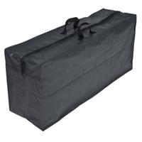 Tuinkussens opbergtas/hoes - met rits - grijs - 128 x 57 x 37 cm - Tuinstoelkussens opbergen