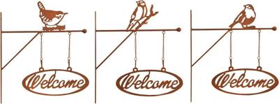 Roest welcome bord assorti l32b2h33 - Esschert design