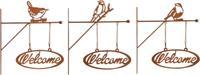 Roest welcome bord assorti l32b2h33 - Esschert design