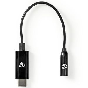 Nedis USB-C male - 3,5mm jack female 0,15m zwart