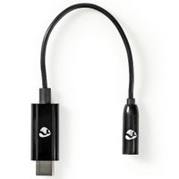 Nedis USB-C male - 3,5mm jack female 0,15m zwart