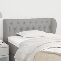 Hoofdbord met randen 103x23x78/88 cm stof lichtgrijs