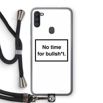 No time: Samsung Galaxy A11 Transparant Hoesje met koord