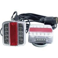 Berger & Schröter Verlichtingsset 7-polig Knipperlicht, Remlicht, Achterlicht, Kentekenverlichting Achter 12 V Transparant Incl. magneethouder, Helder glas - thumbnail