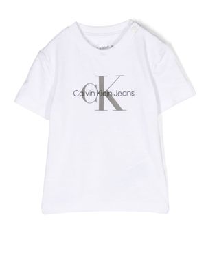 Calvin Klein Kids t-shirt en coton stretch - Blanc