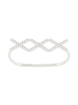 ALINKA 18kt white gold KATIA TRIO diamond ring - Argent