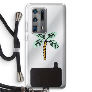 Palmboom: Huawei P40 Pro Plus Transparant Hoesje met koord
