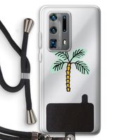 Palmboom: Huawei P40 Pro Plus Transparant Hoesje met koord
