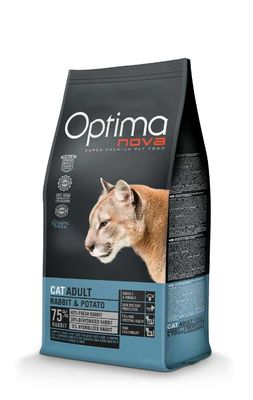 Optimanova kat adult konijn en aardappel 8kg