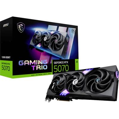 MSI Nvidia GeForce RTX 5070 Videokaart GeForce RTX 5070 12G GAMING TRIO OC 12 GB GDDR7-RAM PCIe x16 HDMI 2.1, DisplayPort 2.1