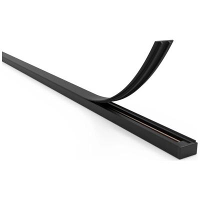 Afdekplaat voor spanningsrail 1-fase - Zwart - 1 meter