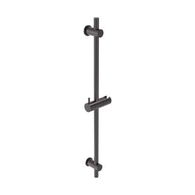 Glijstang MAY 70 cm Met Handdouchehouder Geborsteld Carbon Black PVD
