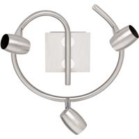 LED Plafondspot 3-lichts Rond Mat Nikkel Aluminium GU10 Fitting