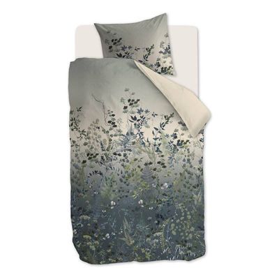 Kardol Beautane Dekbedovertrek - 1-persoons (140x200/220 Cm + 1 Sloop) - Katoen Satijn - Blue Green Kardol Beautane Dekbedovertrek - 1-persoons (140x200/220 Cm + 1 Sloop) - Katoen Satijn - Blue Green