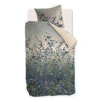Kardol Beautane Dekbedovertrek - 1-persoons (140x200/220 Cm + 1 Sloop) - Katoen Satijn - Blue Green - thumbnail