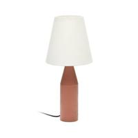 Kave Home - Boada metalen tafellamp met terracotta geschilderde