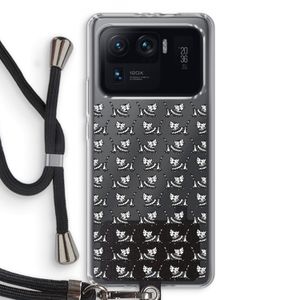 Zwarte poes: Xiaomi Mi 11 Ultra Transparant Hoesje met koord